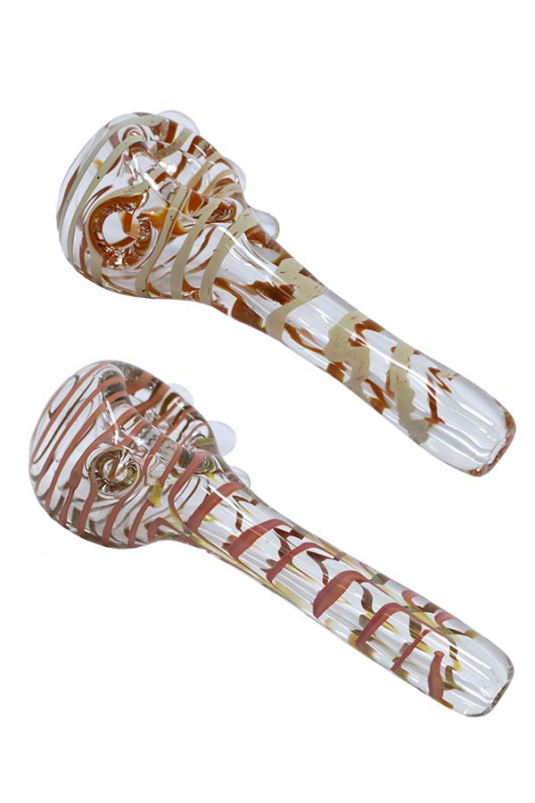 4.5 inch Streaked Clear Pipe