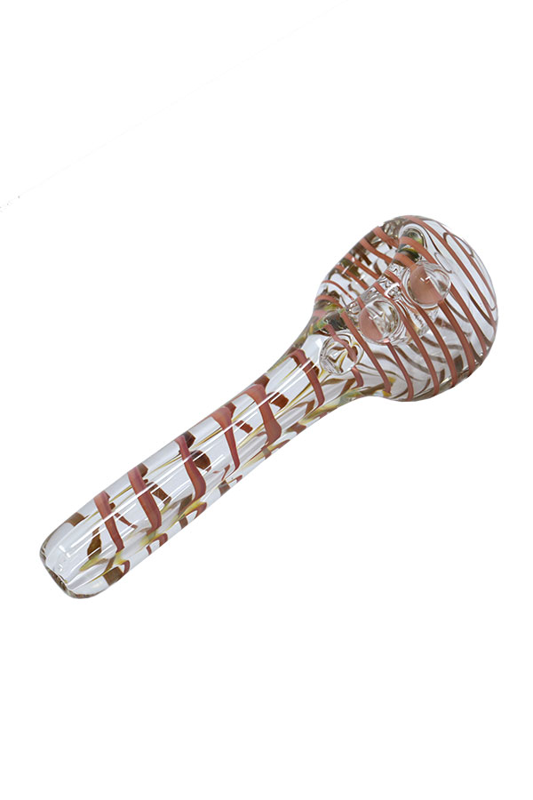 4.5 inch Streaked Clear Pipe