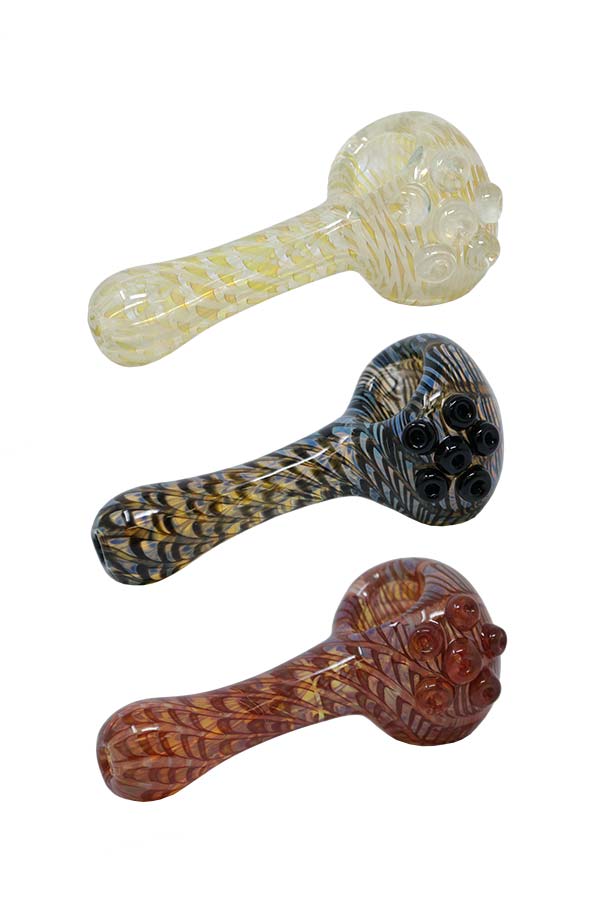 4 inch 6 Marble Glass Hand Pipe