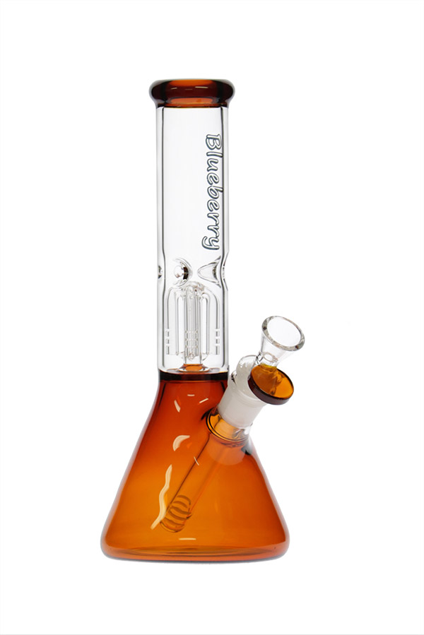 10 inch Full Color 4-Arm Perc Mini Beaker