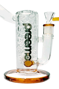 8 inch Curved Neck Barrel Perc Bubbler