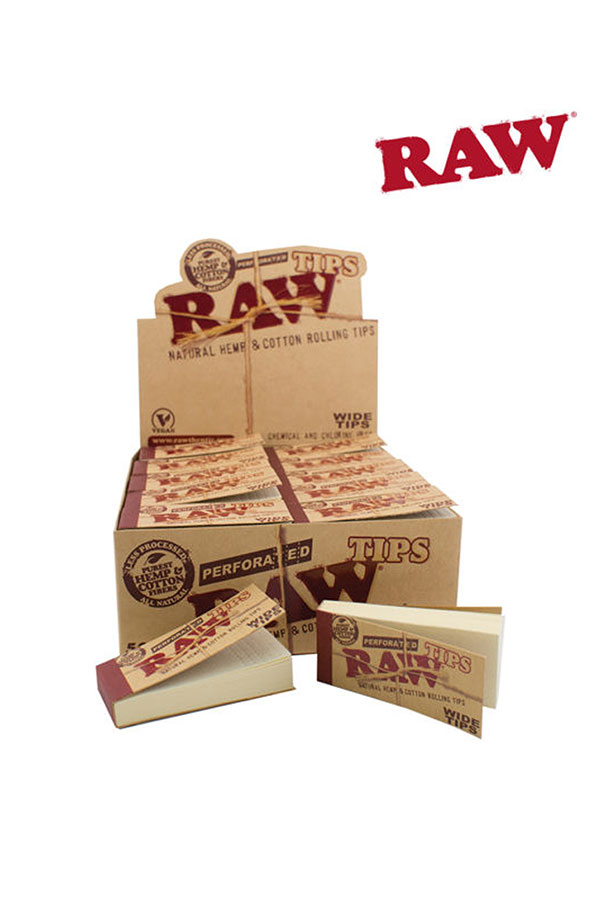 RAW Tips Hemp & Cotton Wide Perforated Tips