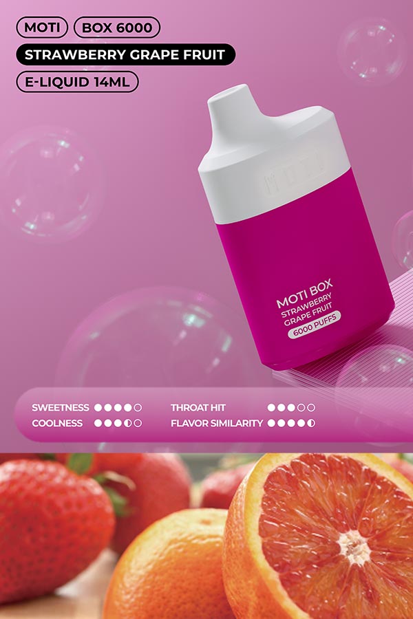 MOTI BOX 6000 - Strawberry Grape Fruit